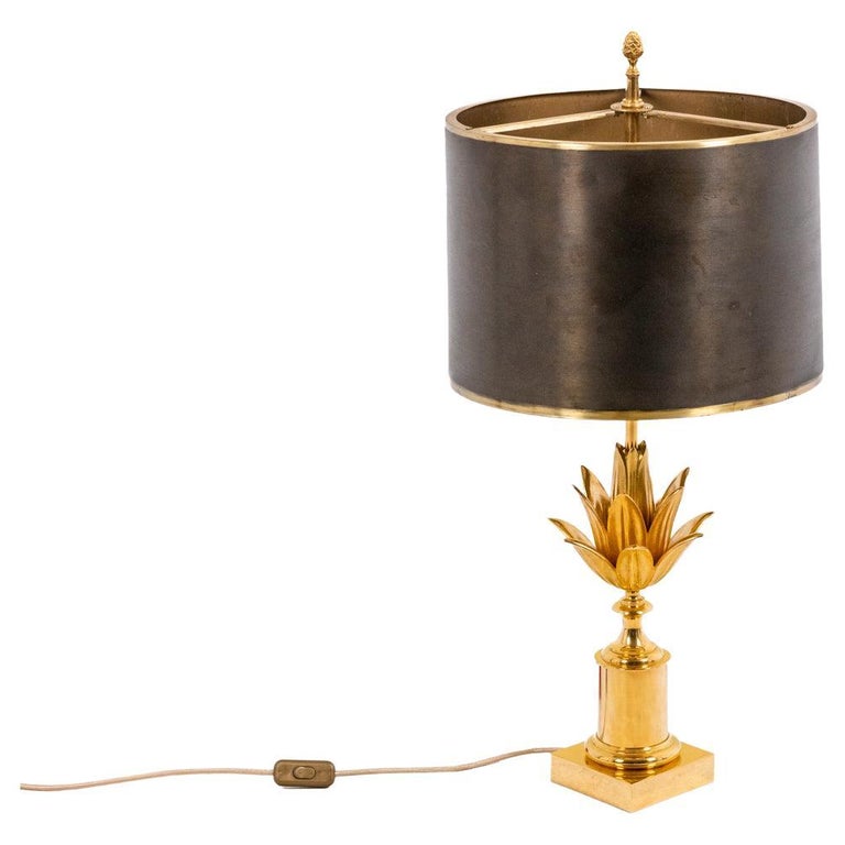 Maison Charles, Lamp "Lotus" in Bronze and Brass, 1960s For Sale