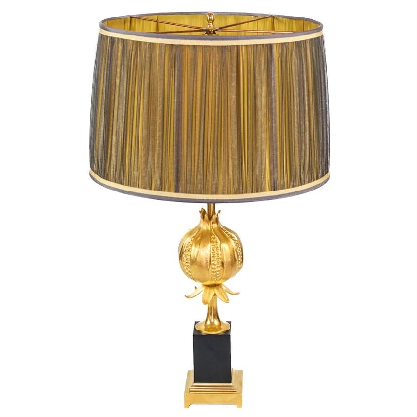 Maison Charles, Lamp “Pomegranate” in Gilt Bronze, 1970s