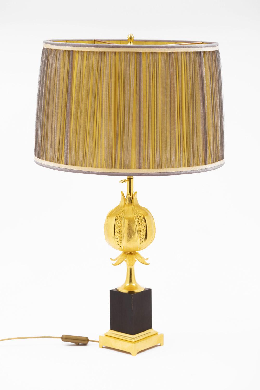 Post-Modern Maison Charles, Lamp “Pomegranate” in Gilt Bronze, 1970s