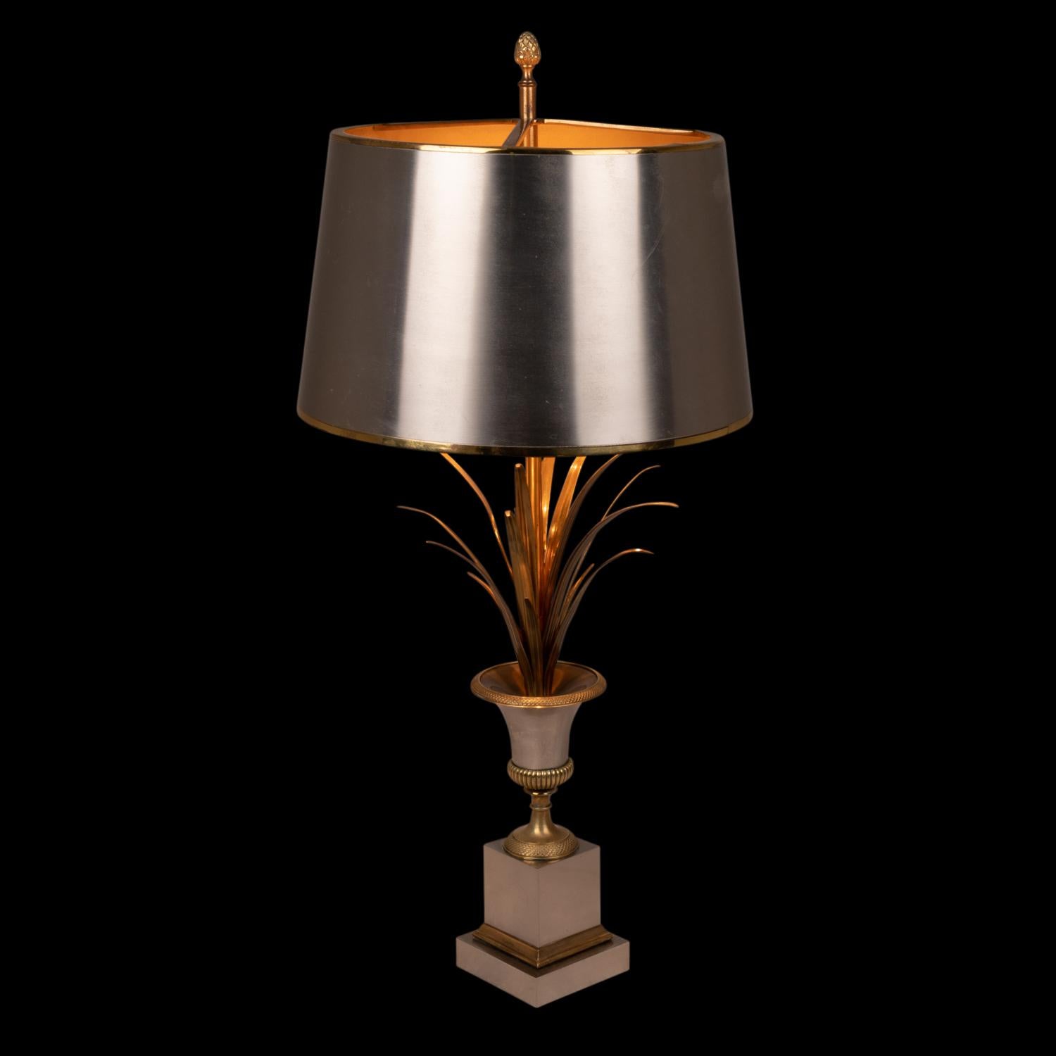 Maison Charles, Lampe „Reed“ aus Bronze, 1970er-Jahre im Angebot 1
