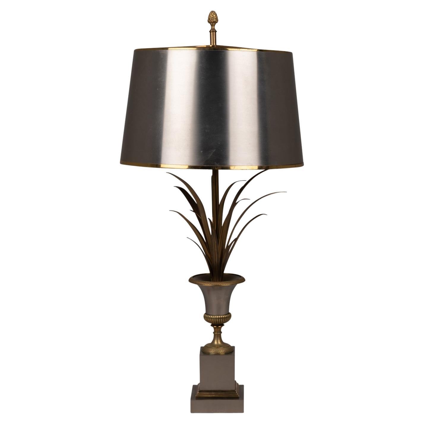 Maison Charles, Lamp "Reed" in Bronze, 1970s
