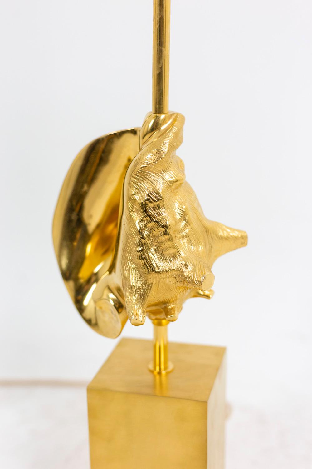 Late 20th Century Maison Charles, Lamp “Strombus” in Bronze and Brass, 1970s