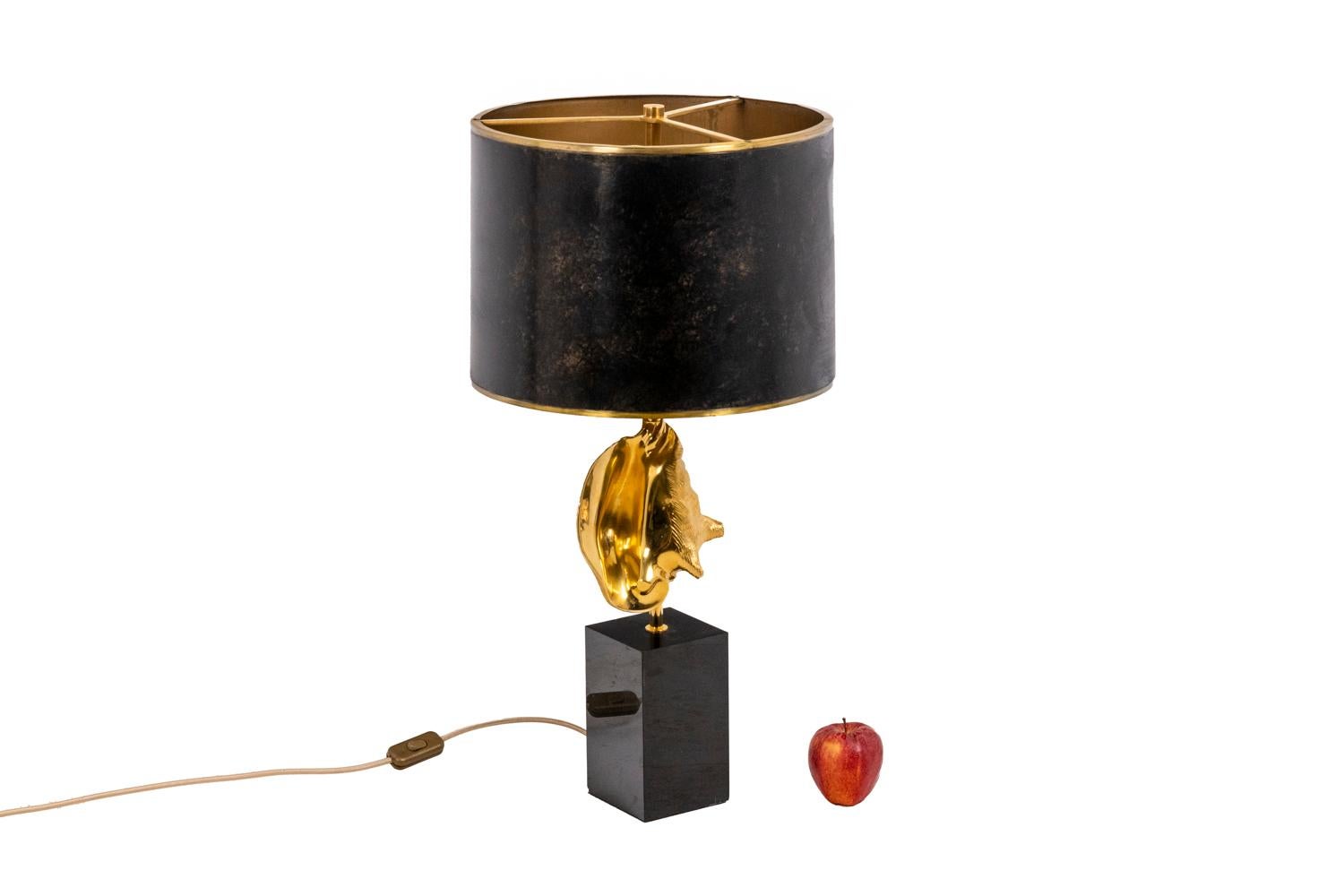 Maison Charles, Lamp “Strombus” in Bronze and Brass, 1970s 2