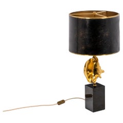 Maison Charles, Lamp “Strombus” in Bronze and Brass, 1970s