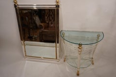 Maison Charles Mirror with Tables Hollywood Regency
