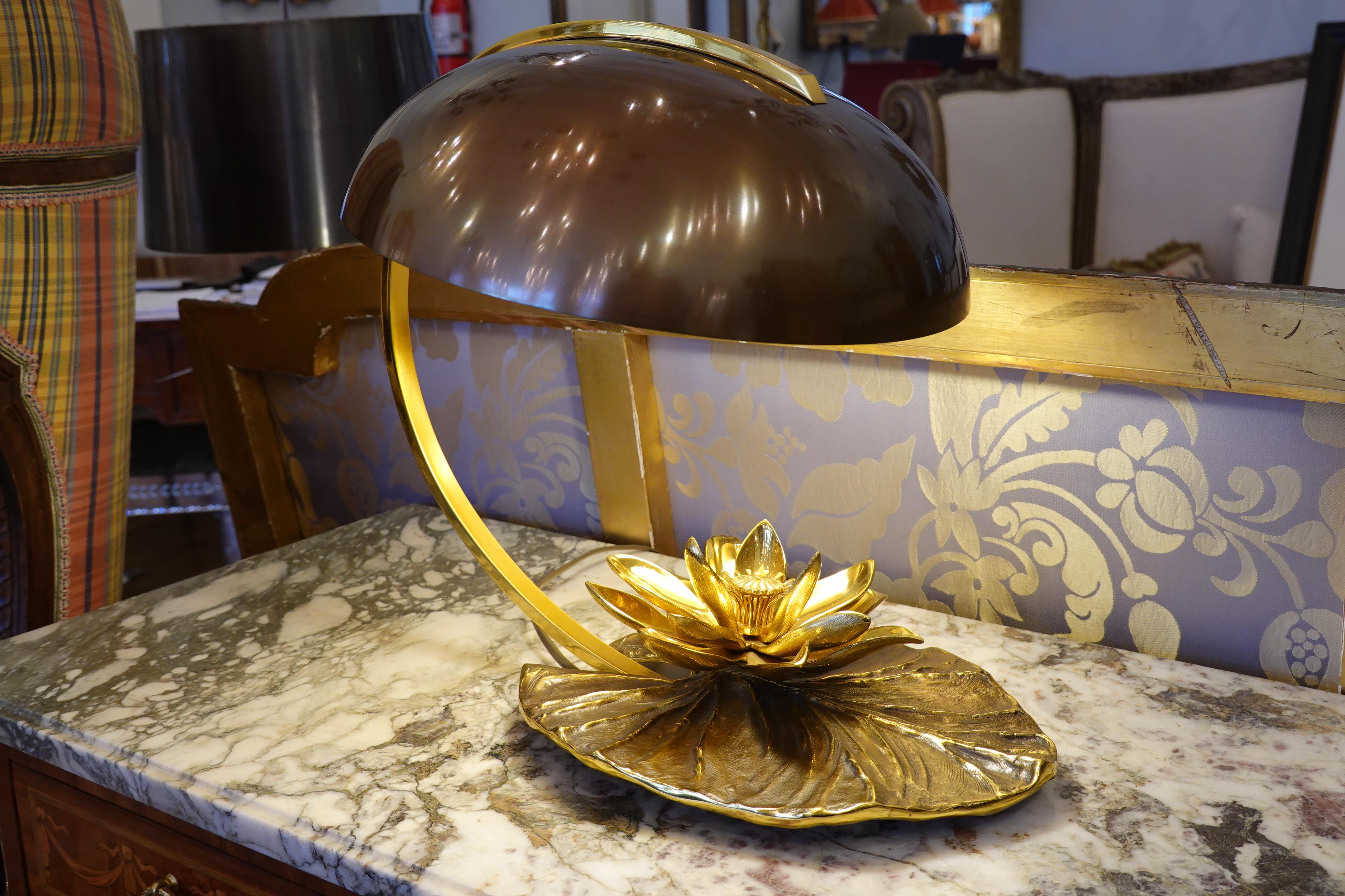 Maison Charles Nenuphar or Water Lily Desk Lamp For Sale 3