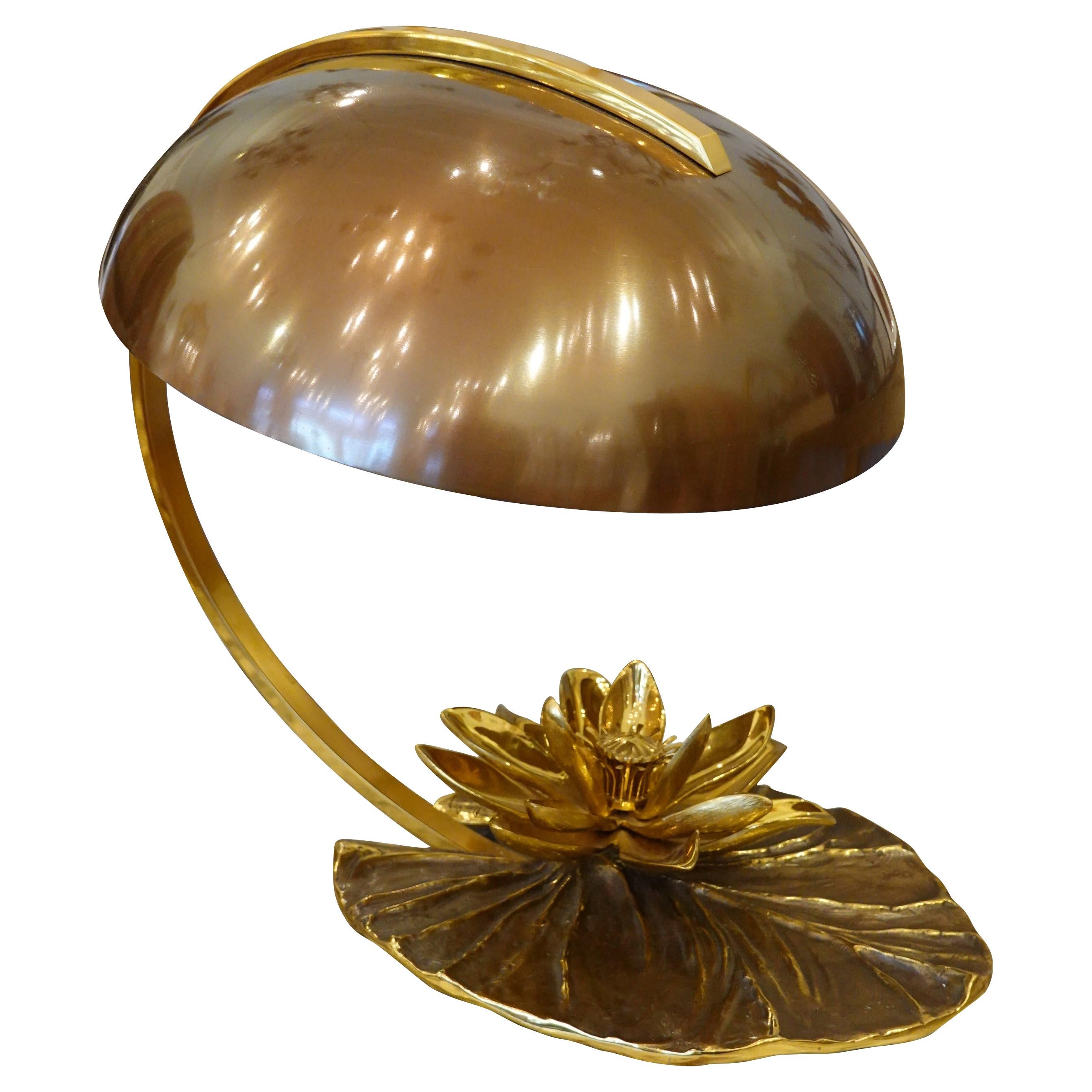 Maison Charles Nenuphar or Water Lily Desk Lamp For Sale