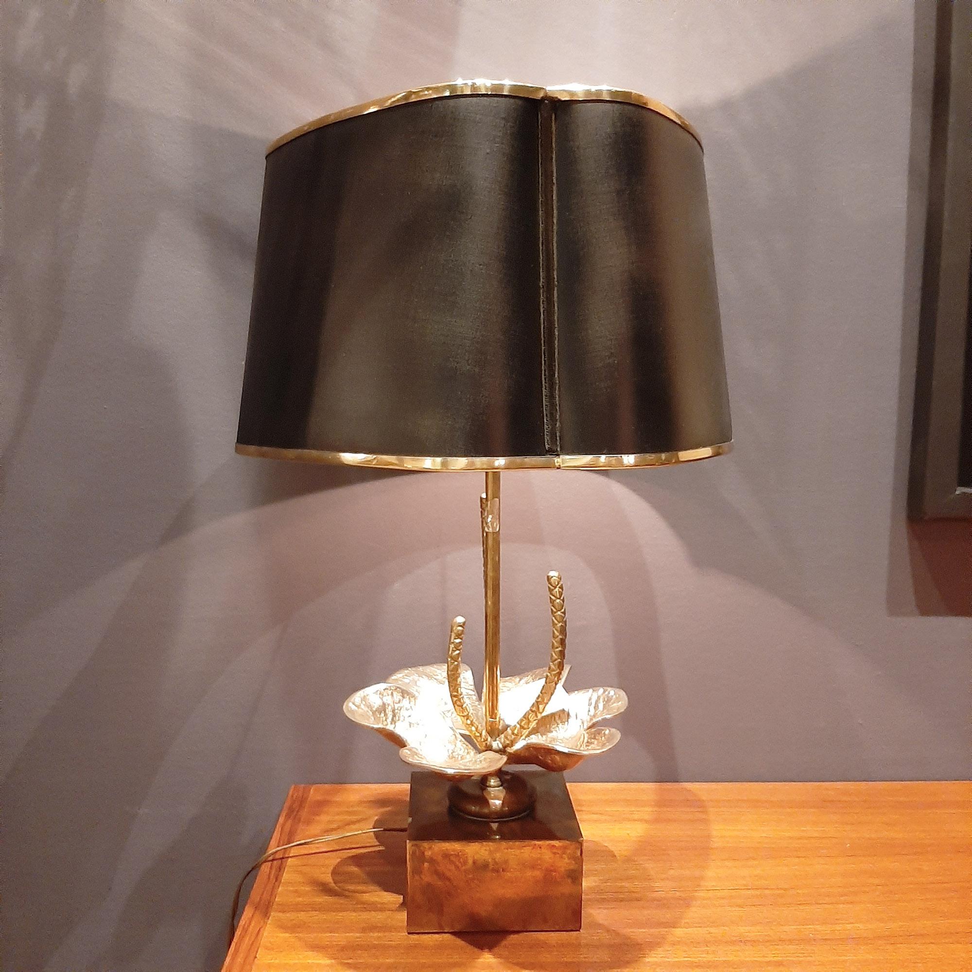 Mid-20th Century Maison Charles Nenuphar Water Lily Table Lamp from the 1960s