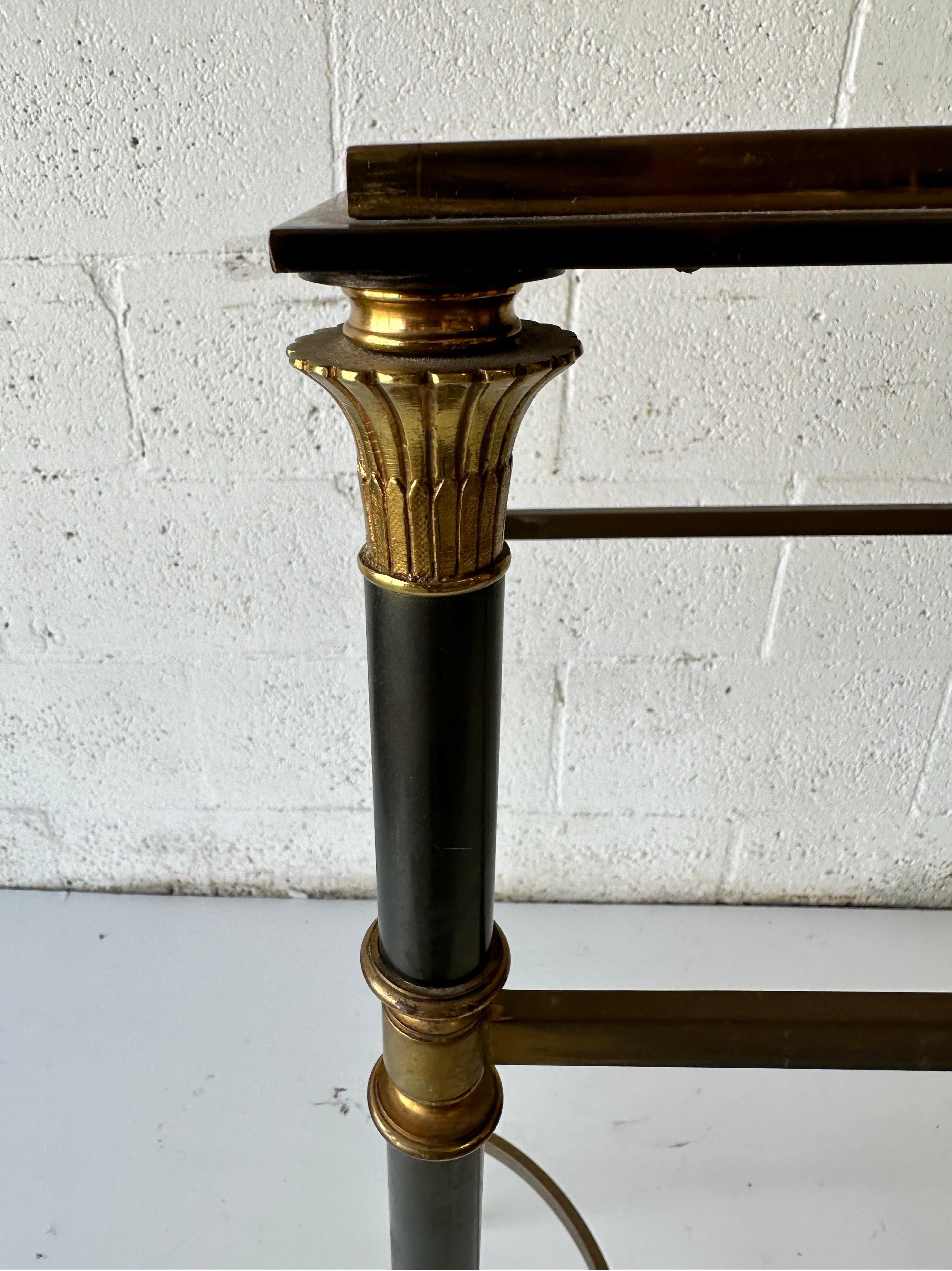 Mid-20th Century Maison Charles Neoclassical Bronze 2 patina Console For Sale