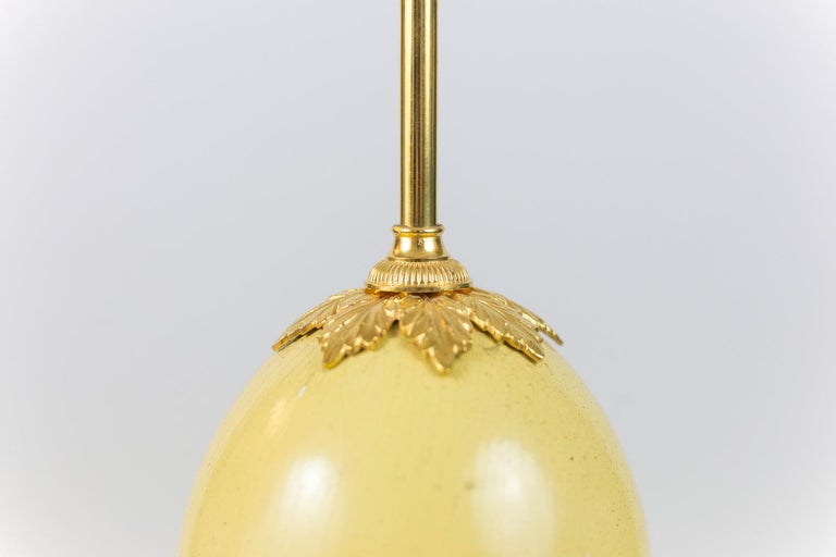 Maison Charles, Ostrich Egg Lamp, 1970s For Sale 2