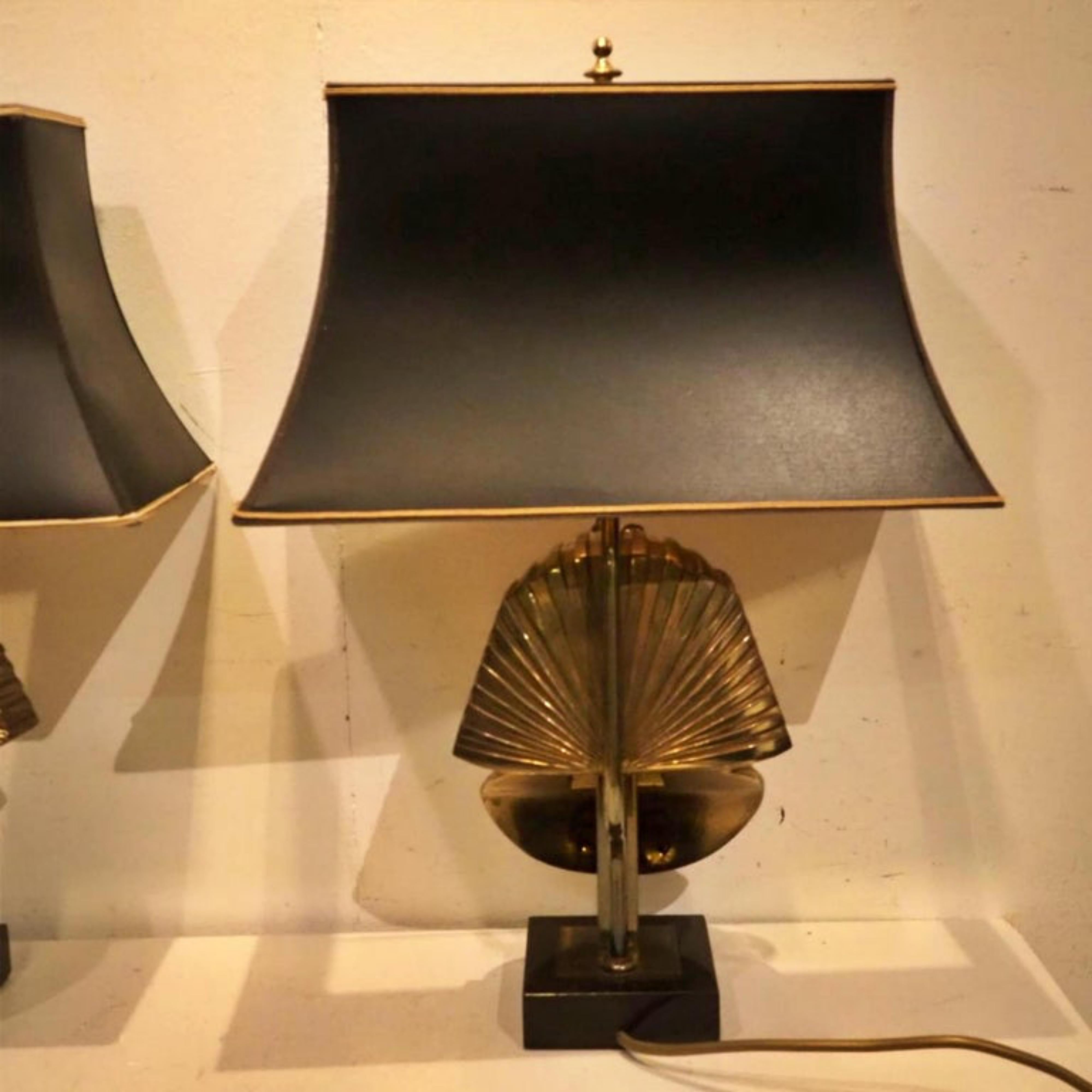 Bronze Maison Charles Pair of Pharaoh Lamps circa 1970 20th Century VIDEO For Sale