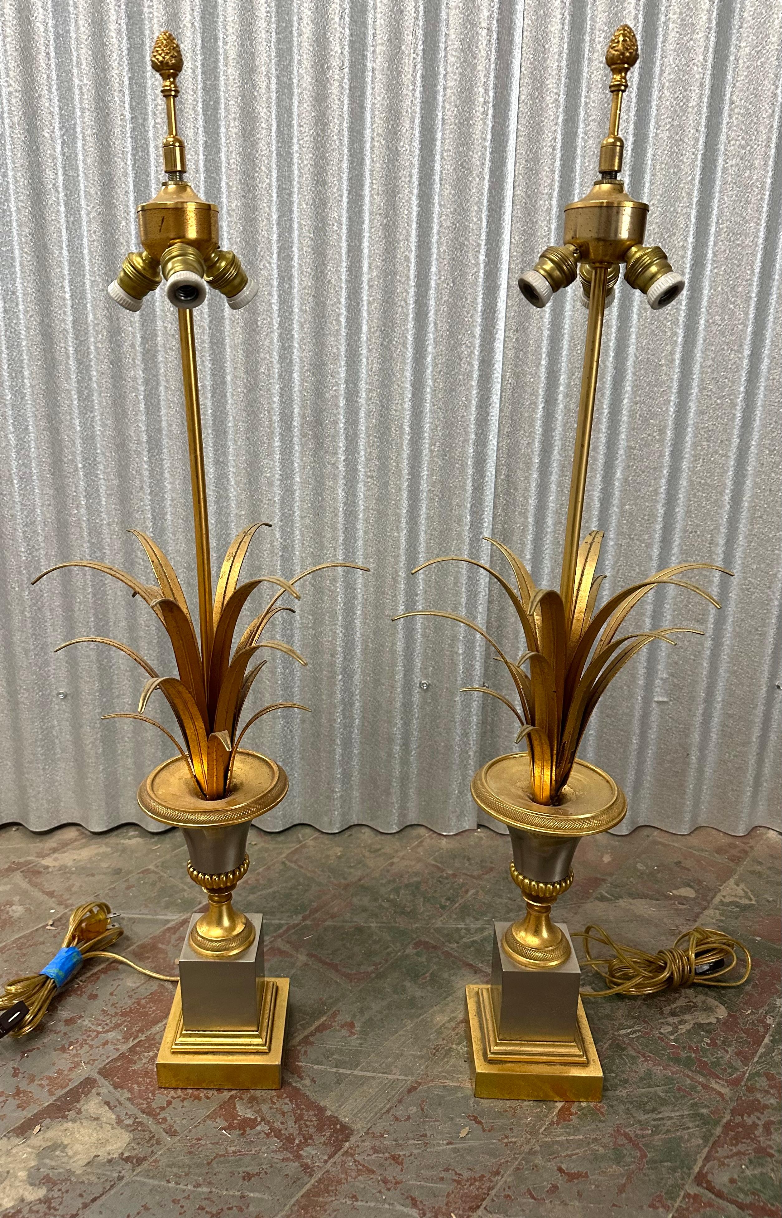 Maison Charles, Pair of ‘Vase Roseaux’ Table Lamps For Sale 2