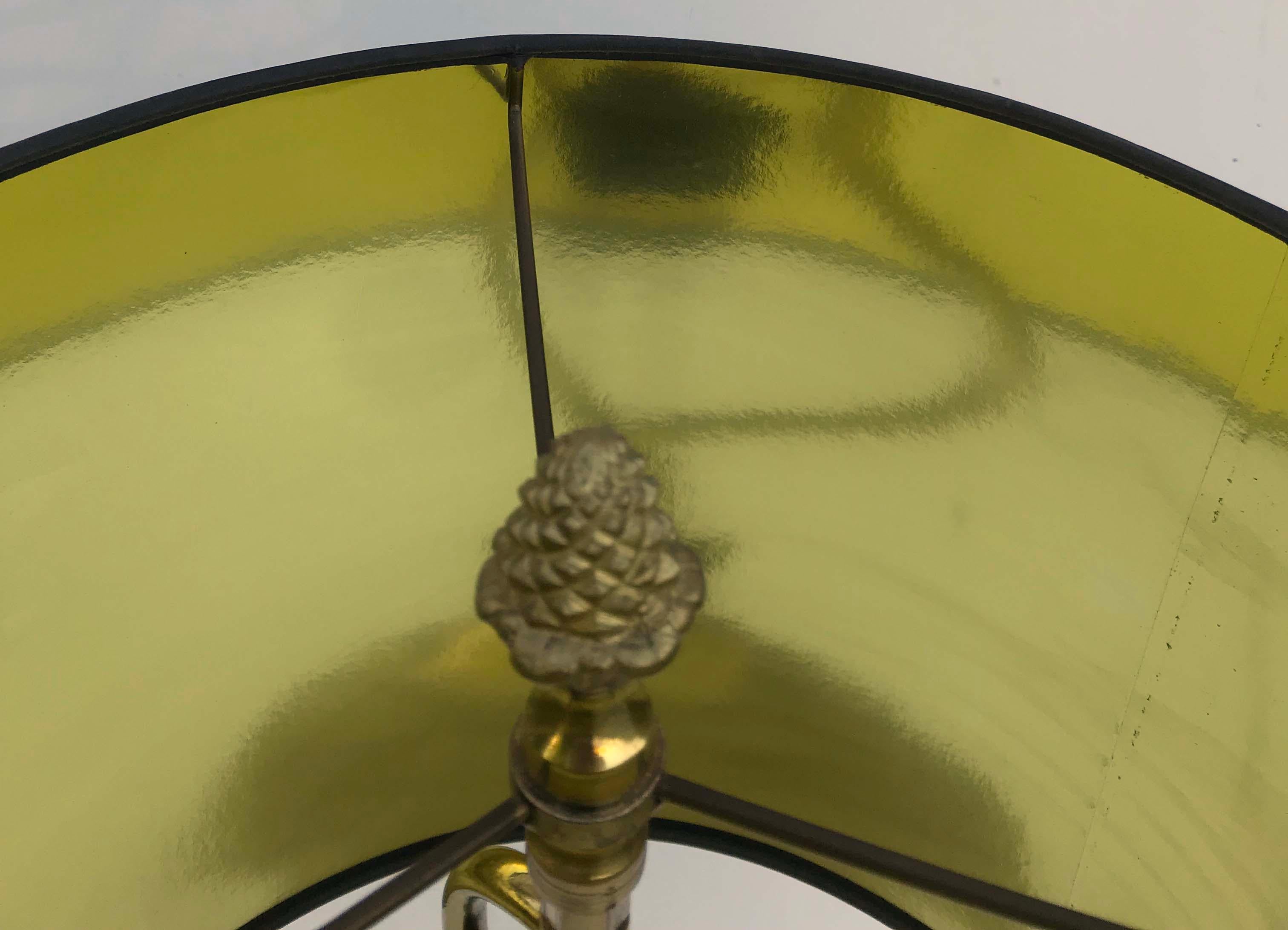 Neoclassical Maison Charles Pine Cone Bronze Table Lamp For Sale