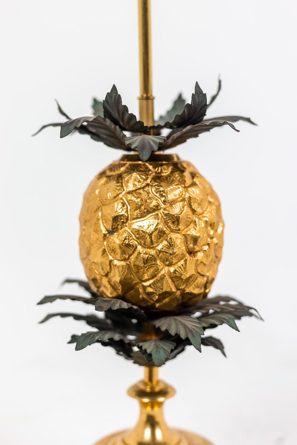 Maison Charles, Pineapple Lamp in Bronze, 1960's In Good Condition In Saint-Ouen, FR