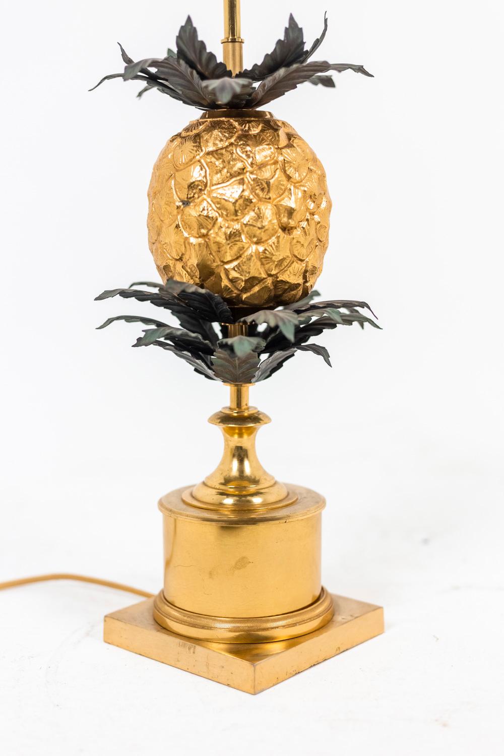 Maison Charles, Ananas-Lampe aus Bronze, 1960er Jahre (Mitte des 20. Jahrhunderts) im Angebot