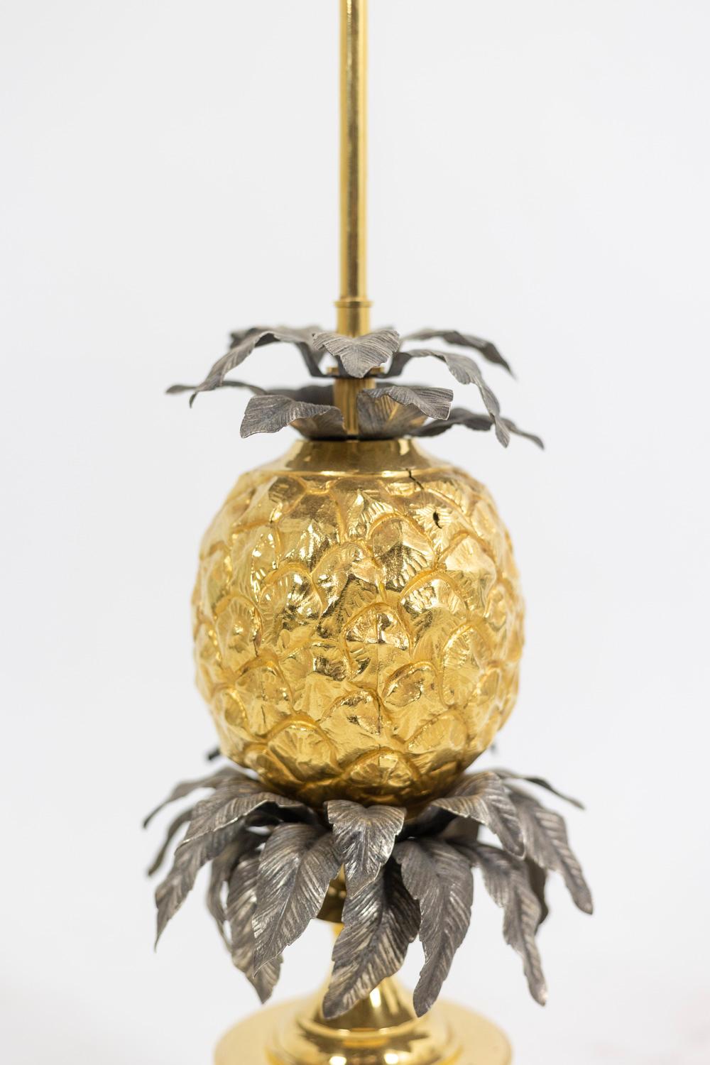 French Maison Charles, Pineapple Lamp in Bronze, 1960’s For Sale