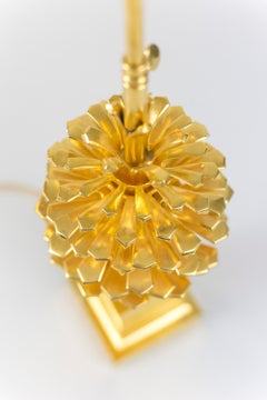Maison Charles, Pinecone Lamp in Gilt Bronze, 1970s