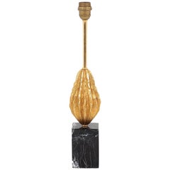 Used Maison Charles, Pod Lamp in bronze and marble, circa 1970