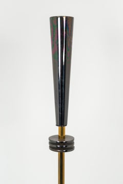 Maison Charles, “Quasar” Floor Lamp in Gilt and Iridescent Metal, 20th Century