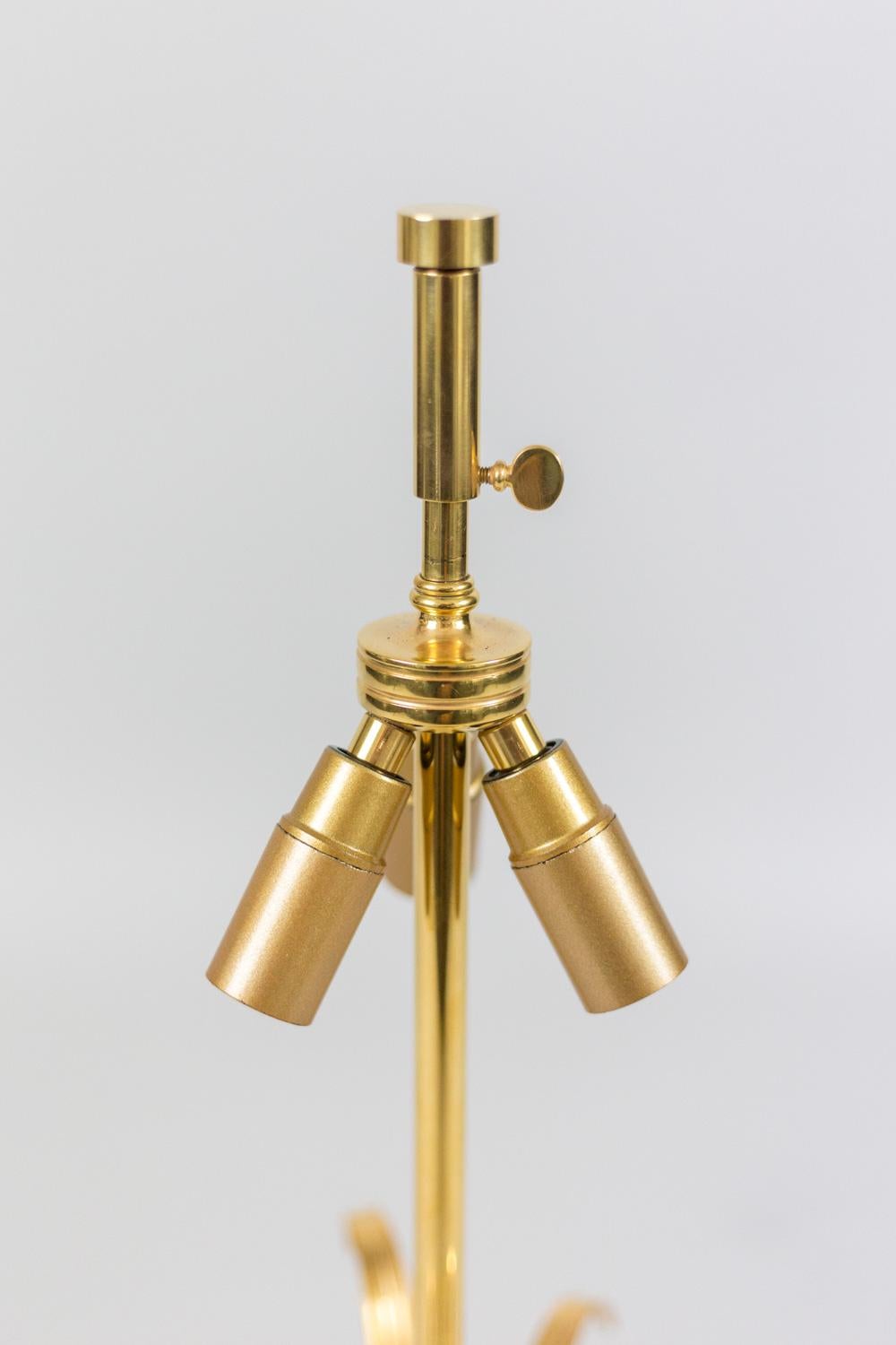 Modern Maison Charles, Reeds Lamp in Gilt and Silvered Bronze, 1970s