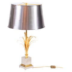 Maison Charles, Reeds Lamp in Gilt and Silvered Bronze, 1970s