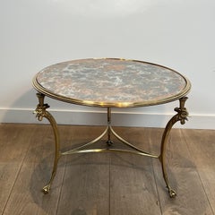 Maison Charles Rooster Coffee Table, Bronze, Eglomise Top, Circa 1940