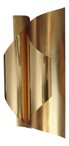 Maison Charles Rouleaux Wall Sconce in Shiny and Matt Gold, Inox Collection