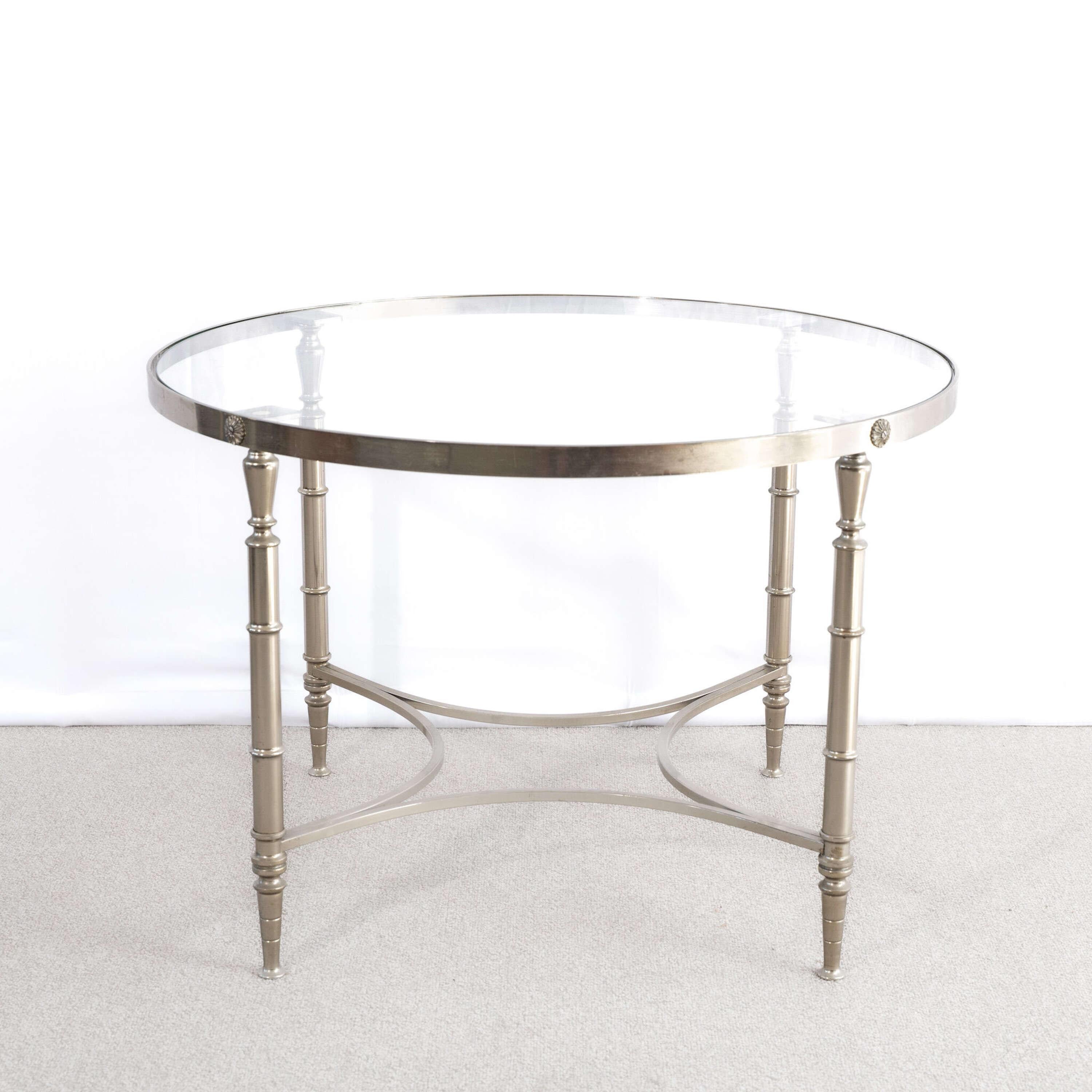 Maison Charles Runder Couchtisch (Französisch) im Angebot