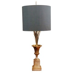 Retro Maison Charles silverplated urn lamp with wheat
