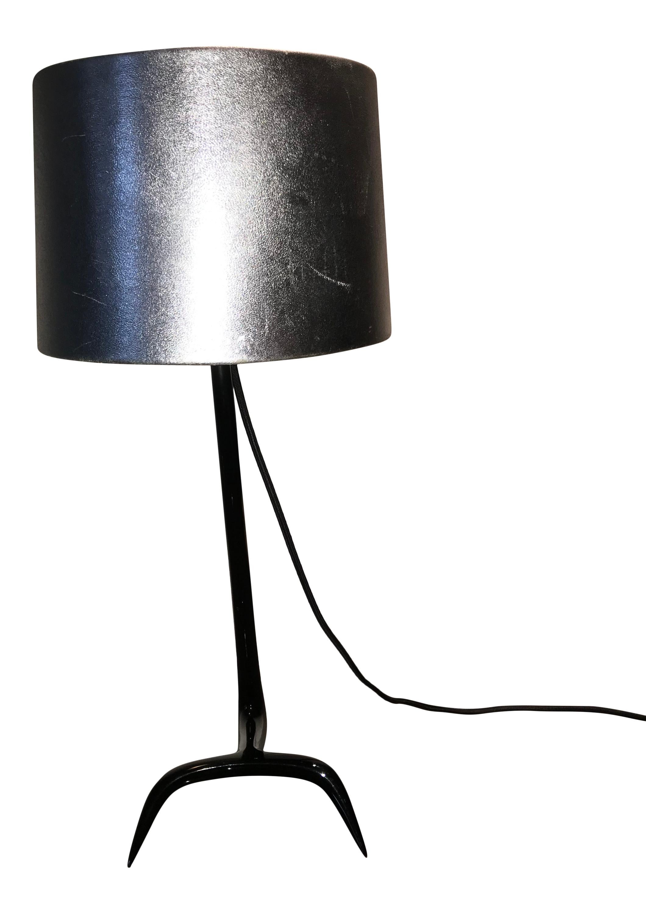 This stunning table lamp made by Maison Charles in their workshops in Saint Denis, Paris was originally designed by Jacques Charles in the 1970s and was re-released in the early 21st Century as a limited edition run made of cast Resin in stead of