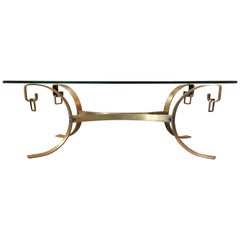 Maison Charles Style Brass Coffee Table