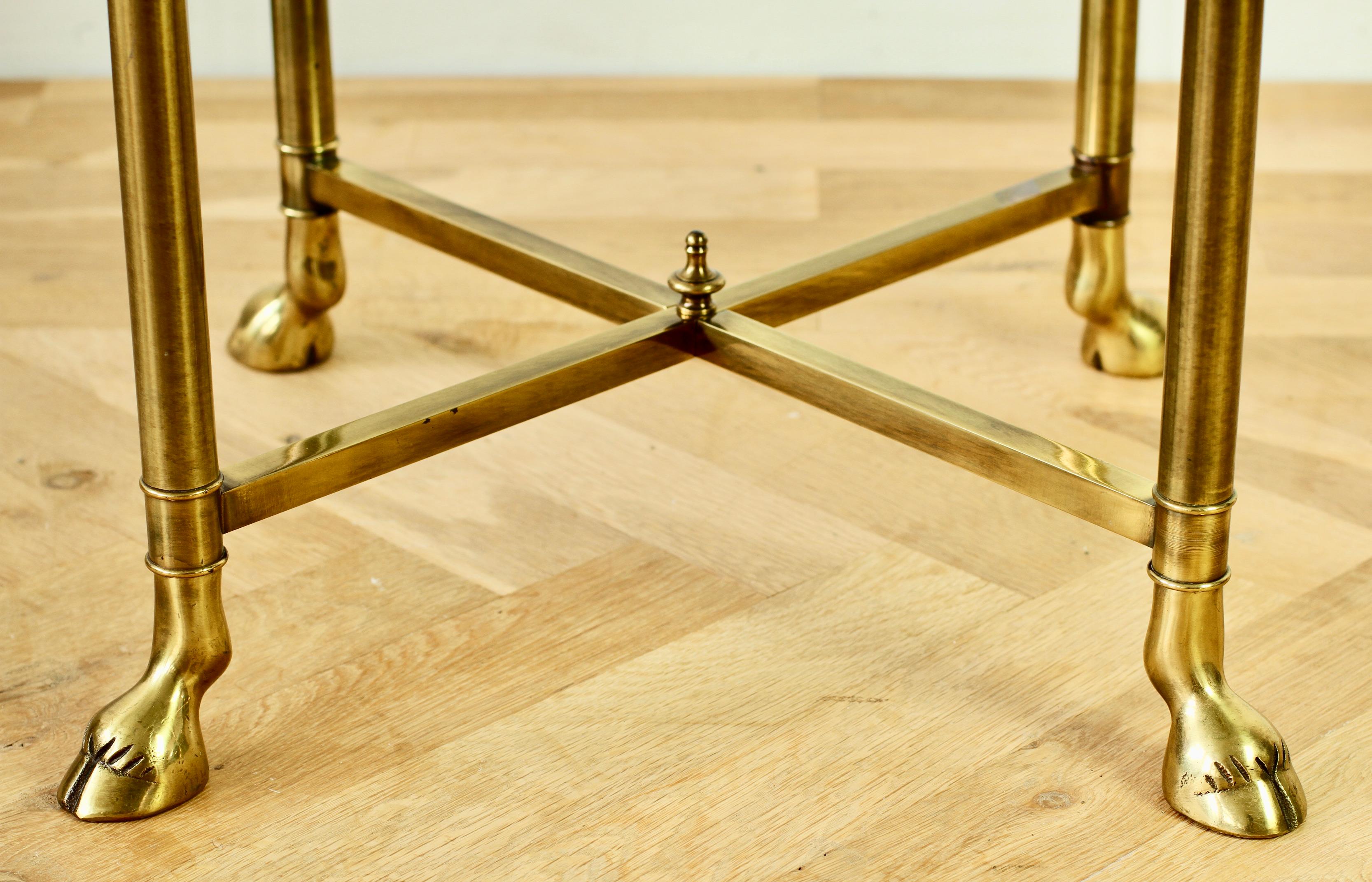 Maison Charles Style Cast Brass and Glass Side or End Table by La Barge, c. 1970 4