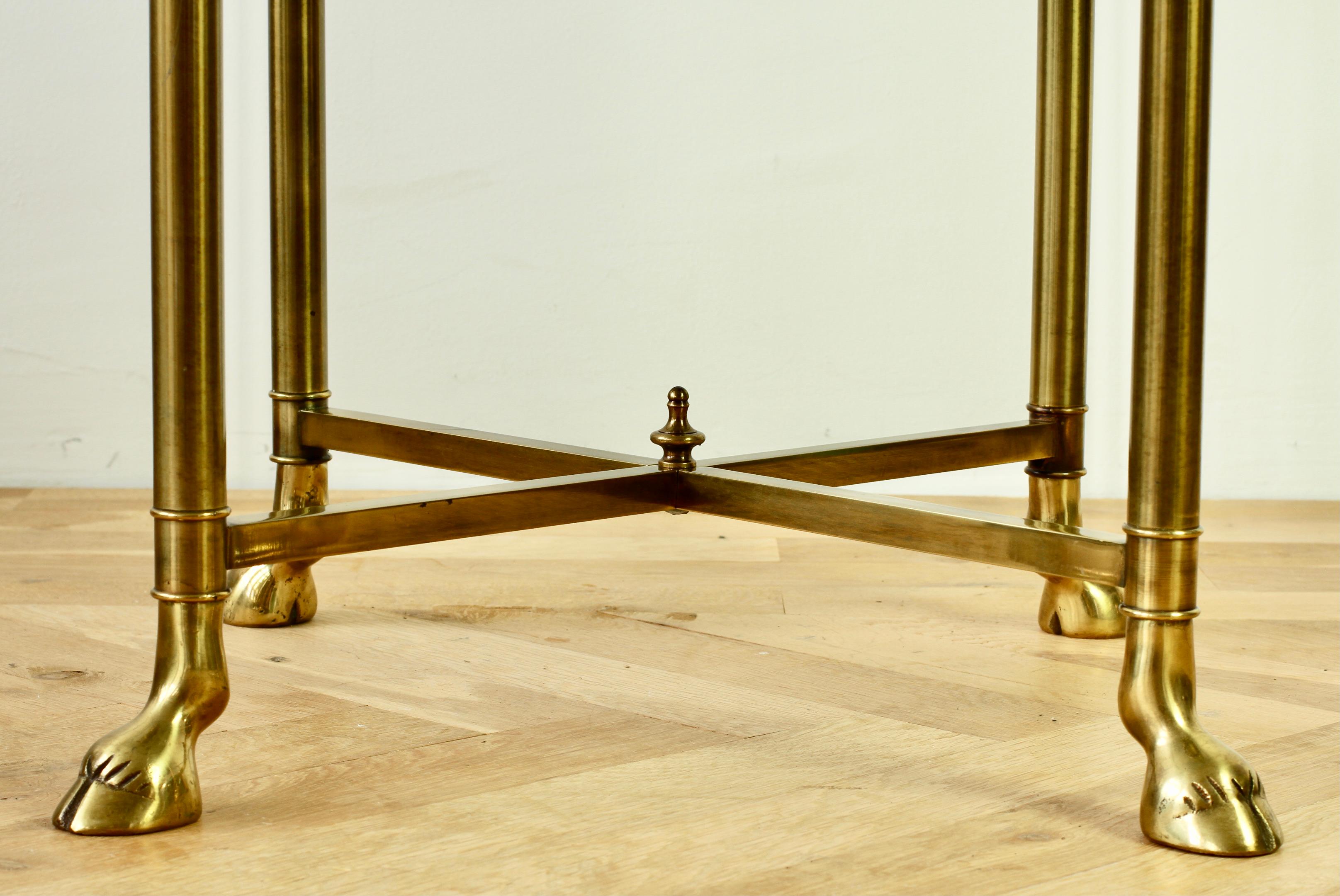 Maison Charles Style Cast Brass and Glass Side or End Table by La Barge, c. 1970 2
