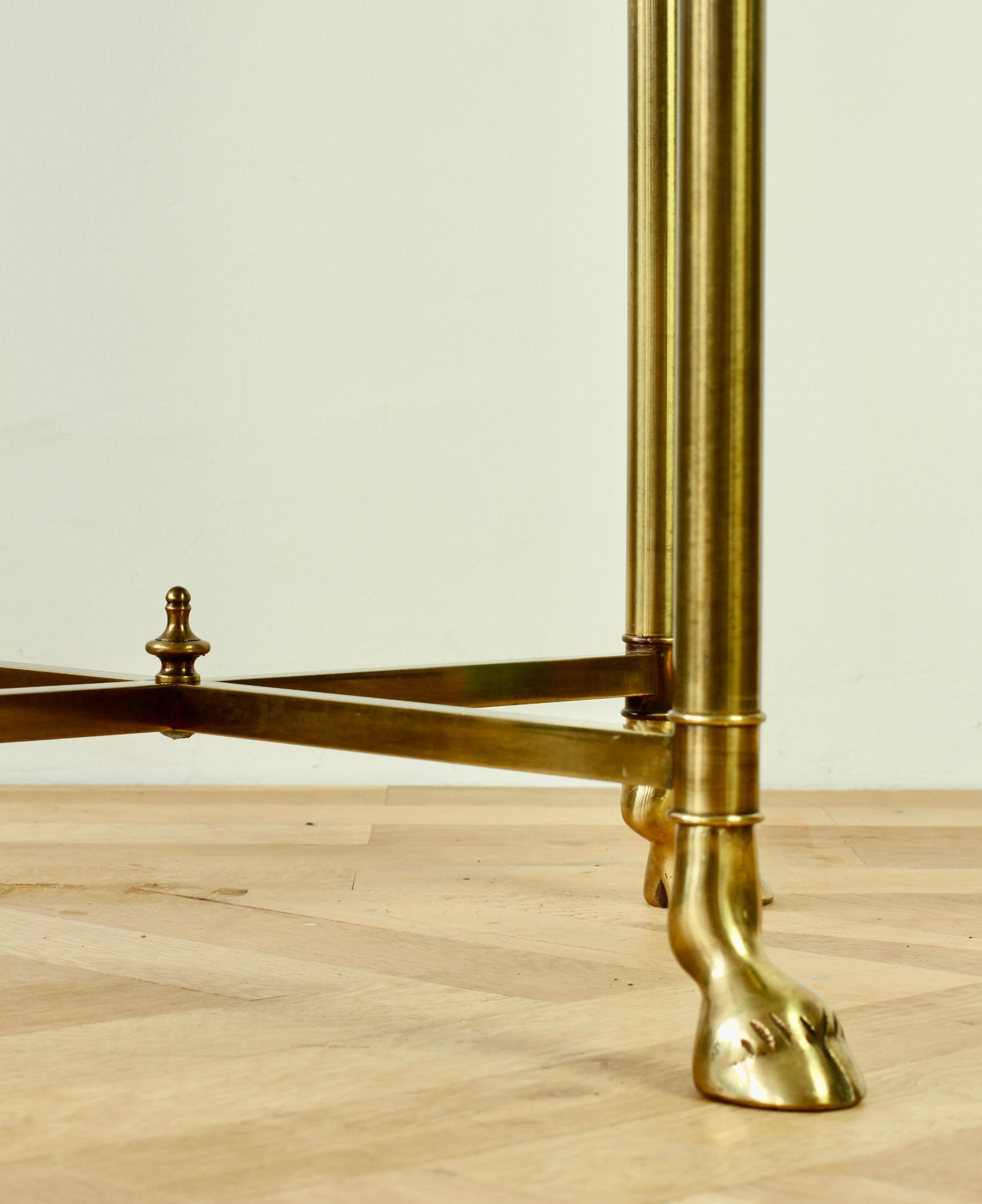 Maison Charles Style Cast Brass and Glass Side or End Table by La Barge, c. 1970 3