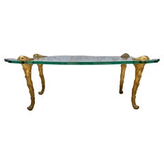 Maison Charles Stil Giltwood und Glas Couchtisch 1960er Jahre