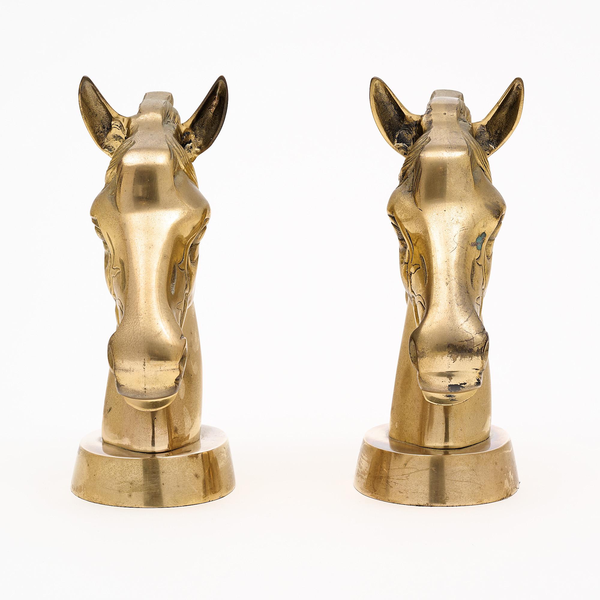 Maison Charles Style Horsehead Bookends In Good Condition In Austin, TX
