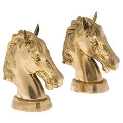 Vintage Maison Charles Style Horsehead Bookends