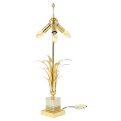 Lampe de style Maison Charles Palm D'Or Pineapple à 3 branches en laiton