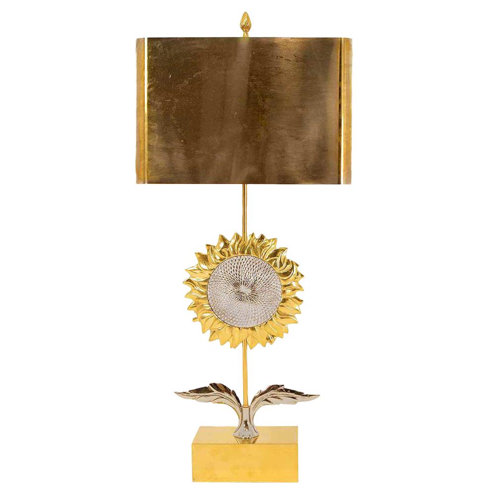 Maison Charles, Sunflower Lamp, 1970s