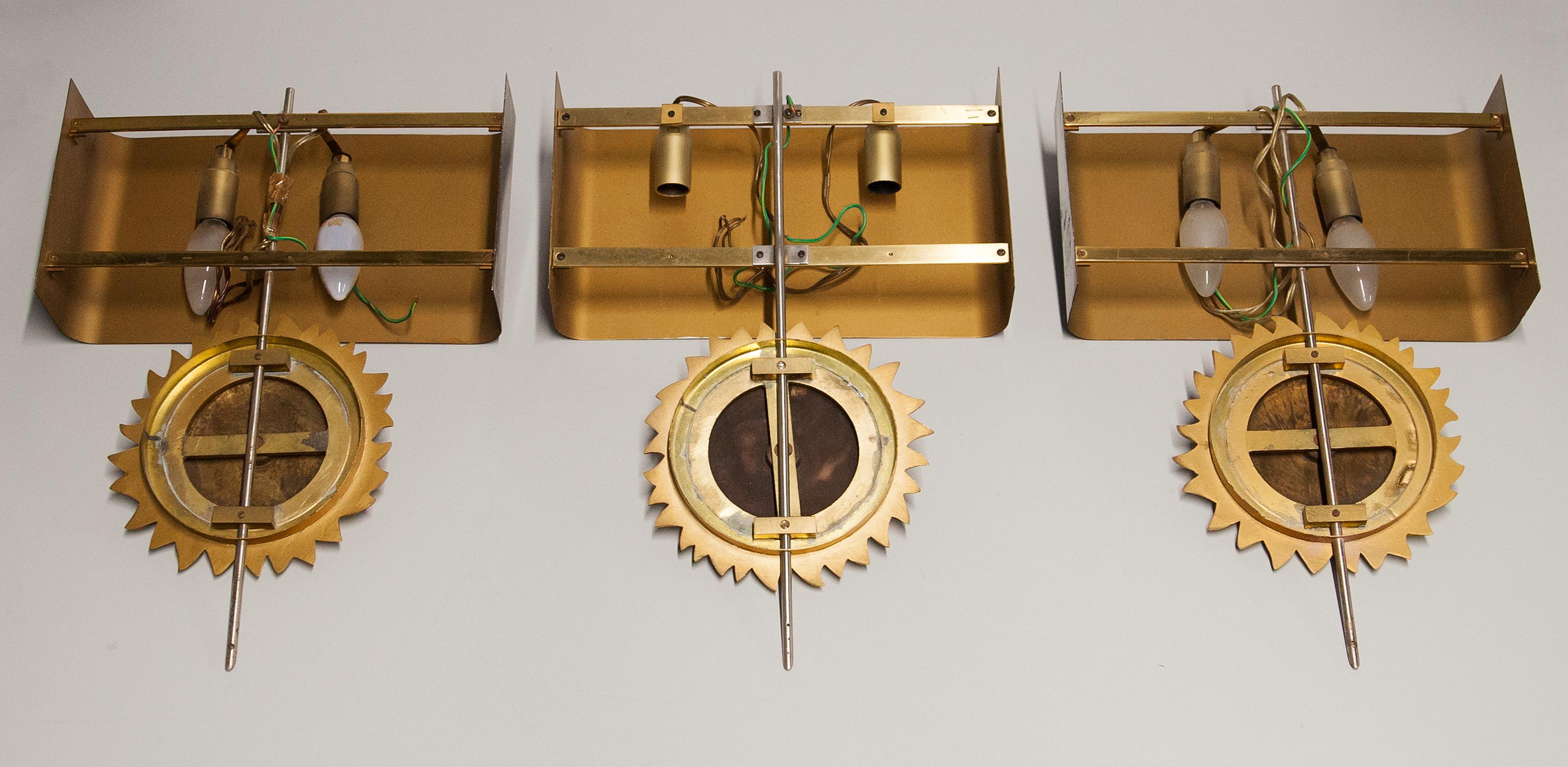 Set di tre lampade a girasole di Maison Charles in vendita 4