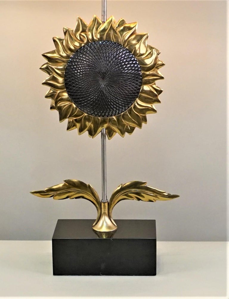 French Maison Charles, Sunflower Table Lamp For Sale