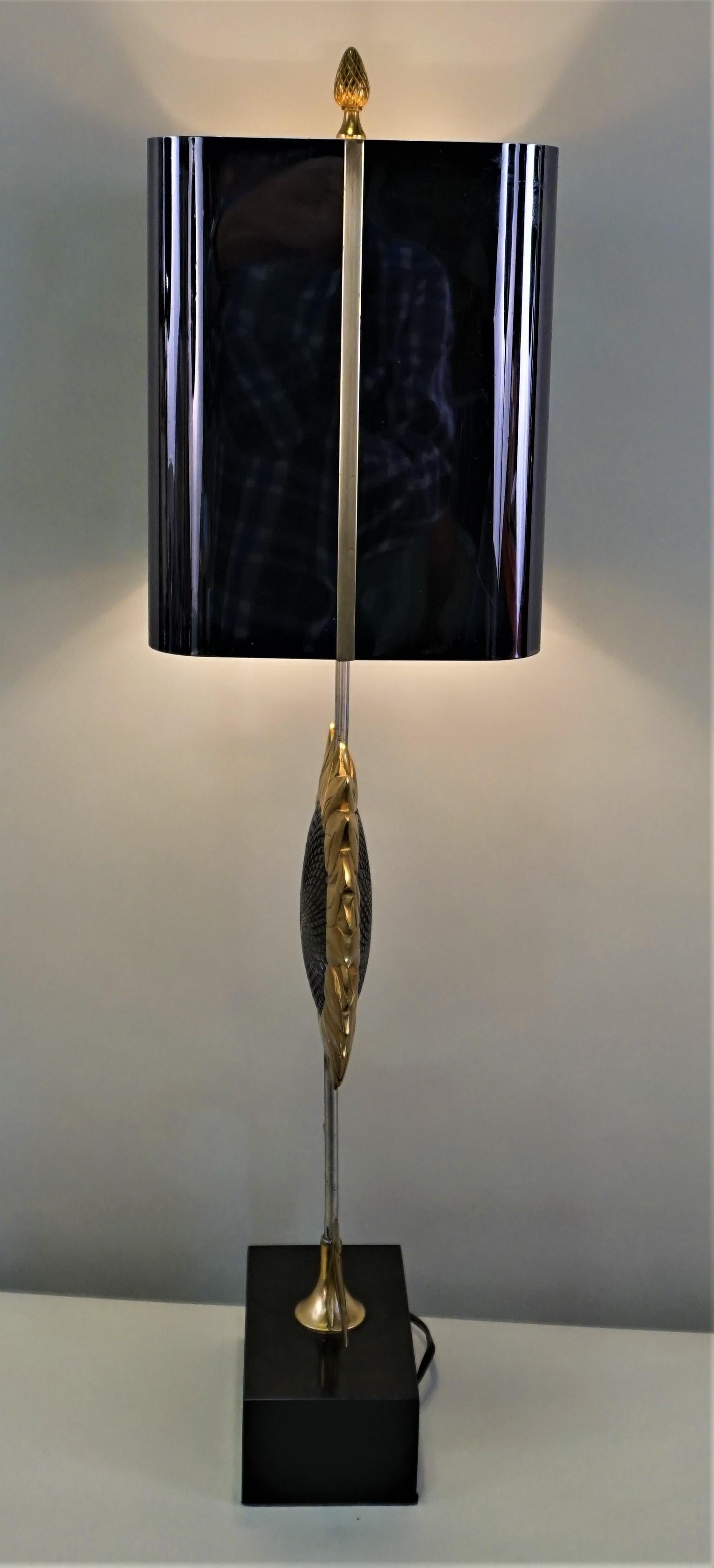 Late 20th Century Maison Charles, Sunflower Table Lamp