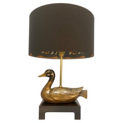 Maison Charles Table Lamp Depicting A Hand Painted Duck