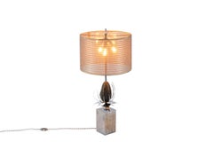 Maison Charles, Thistle Lamp in Bronze and Brass, 1970s