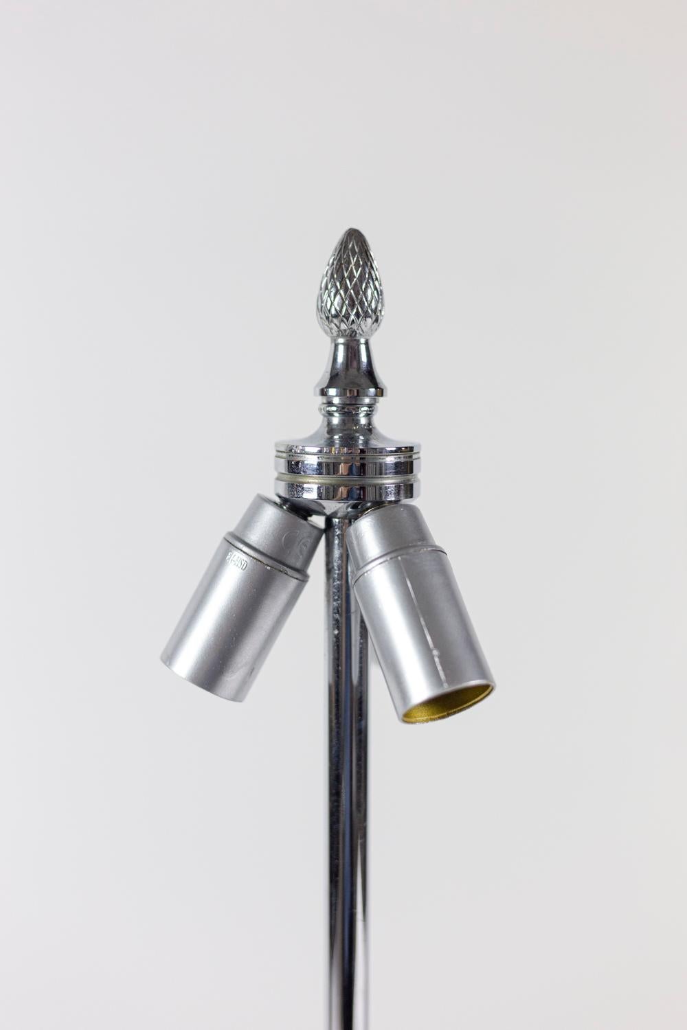 European Maison Charles, Thistle Lamp in Bronze and Brass, 1970s For Sale