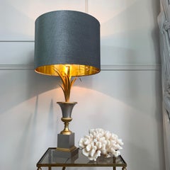 Maison Charles Vase Roseaux Silver and Gold Table Lamp