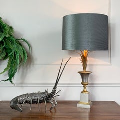 Maison Charles Vase Roseaux Silver and Gold Table Lamp