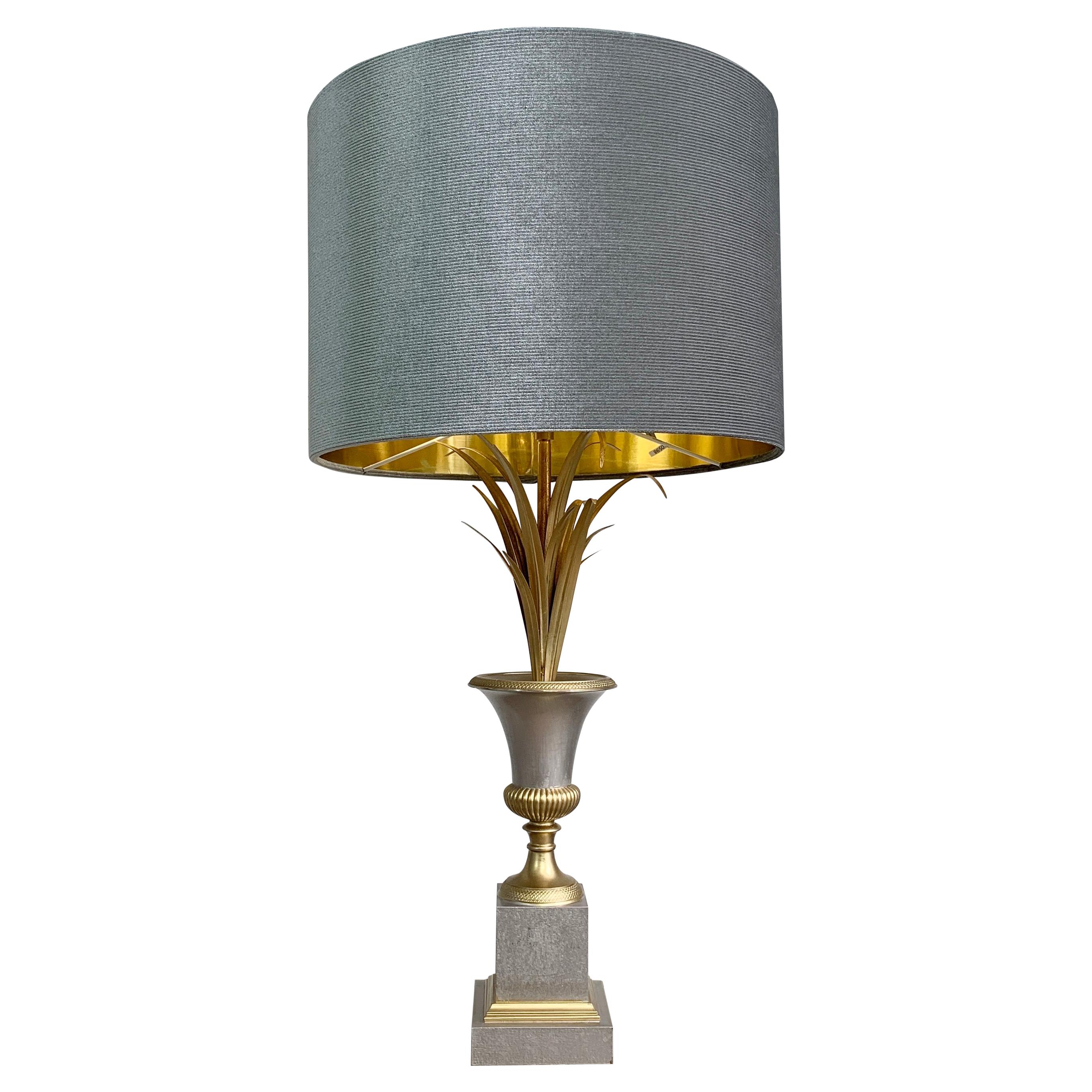 Maison Charles Vase Roseaux Silver and Gold Table Lamp