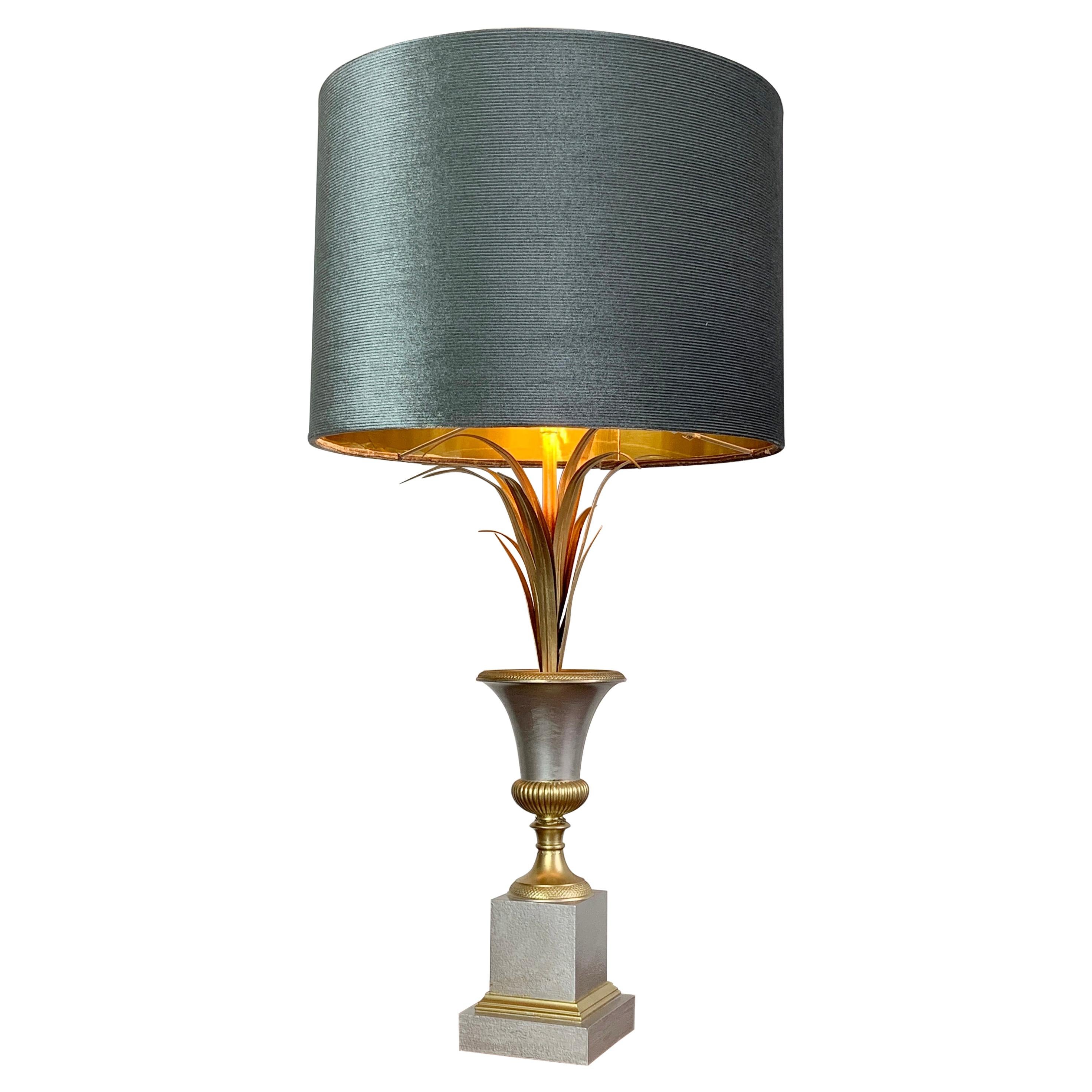 Maison Charles Vase Roseaux Silver and Gold Table Lamp