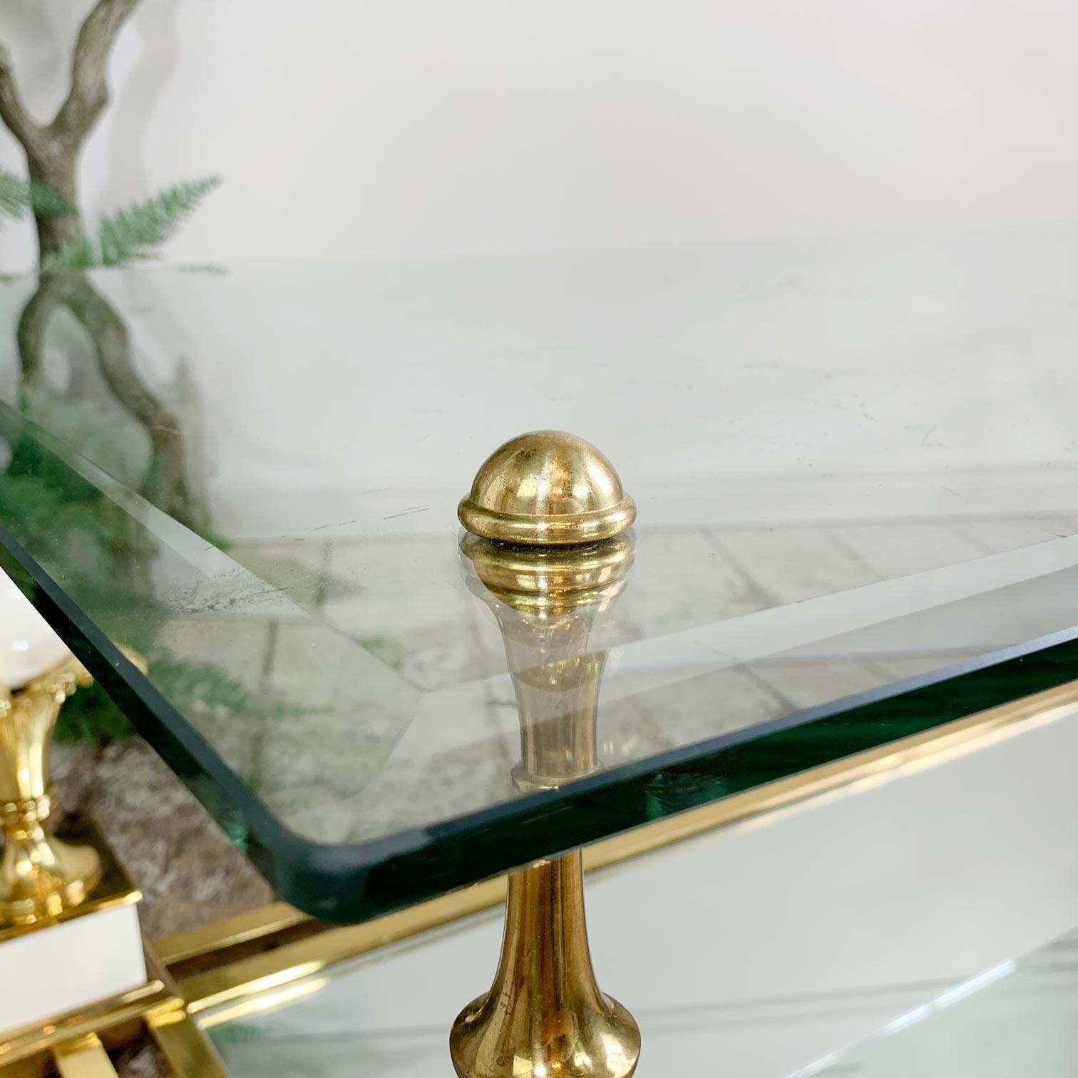 Maison Charles Wood and Brass Pineapple Coffee Table In Good Condition In Hastings, GB